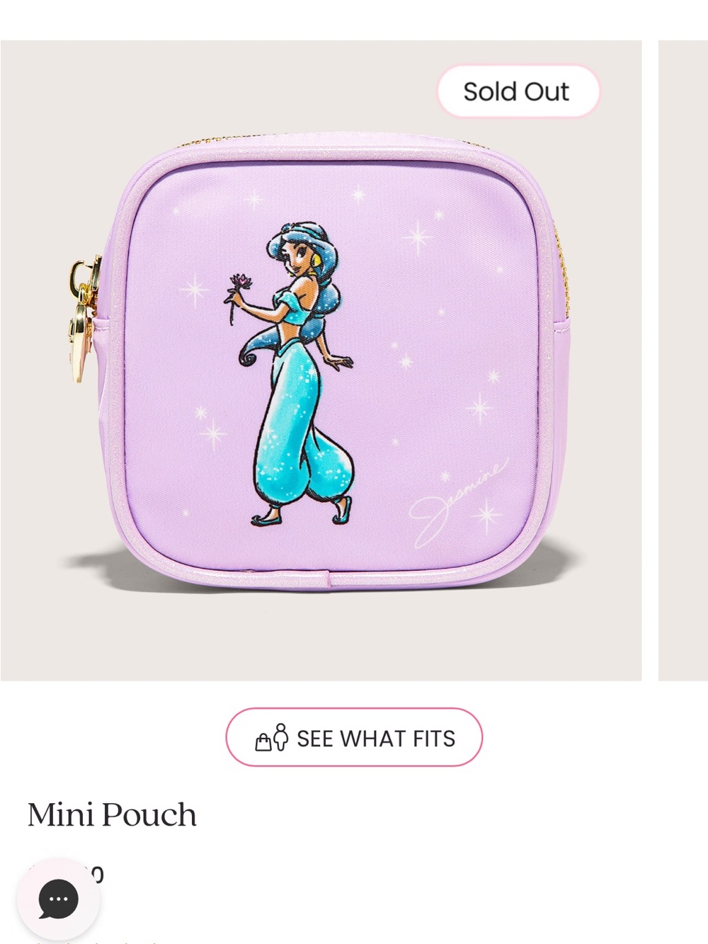 Stoney Clover Lane Lilac Small Pouch with Teal Jasmine Accent